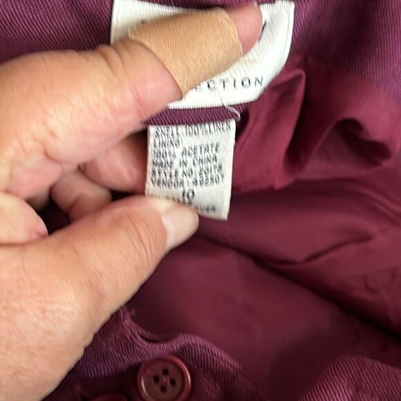 Preview Collection Women’s Wine Red Bermuda Shorts Size 10 Casual Dressy - Picture 3 of 3